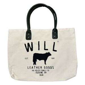 Will Leather Goods San Francisco Green Handle Canvas Tote Bag